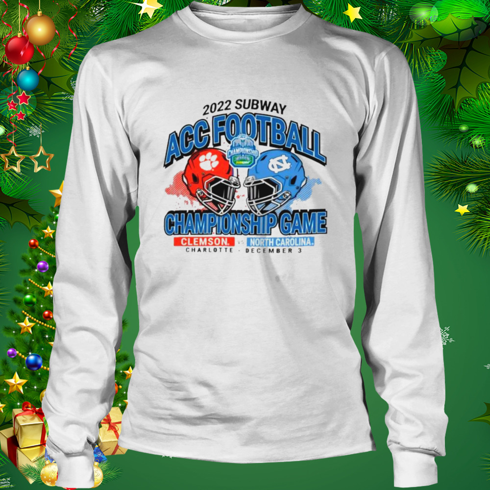 Clemson Vs North Carolina 2022 Subway ACC Football Championship Game Vintage Helmet Shirt 3 Longsleeve shirt