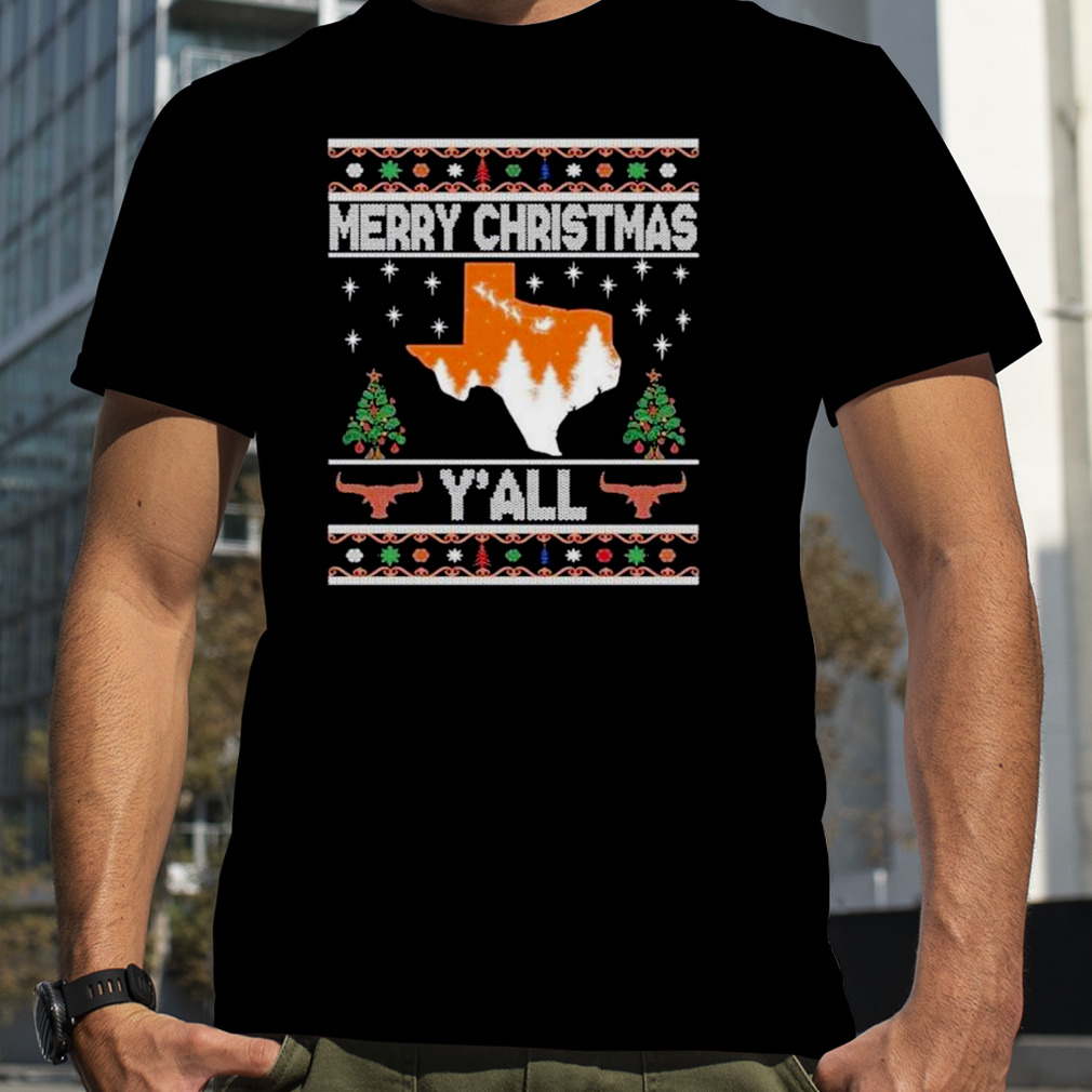 Merry Christmas Y’all Texas Longhorns 2022 ugly shirt