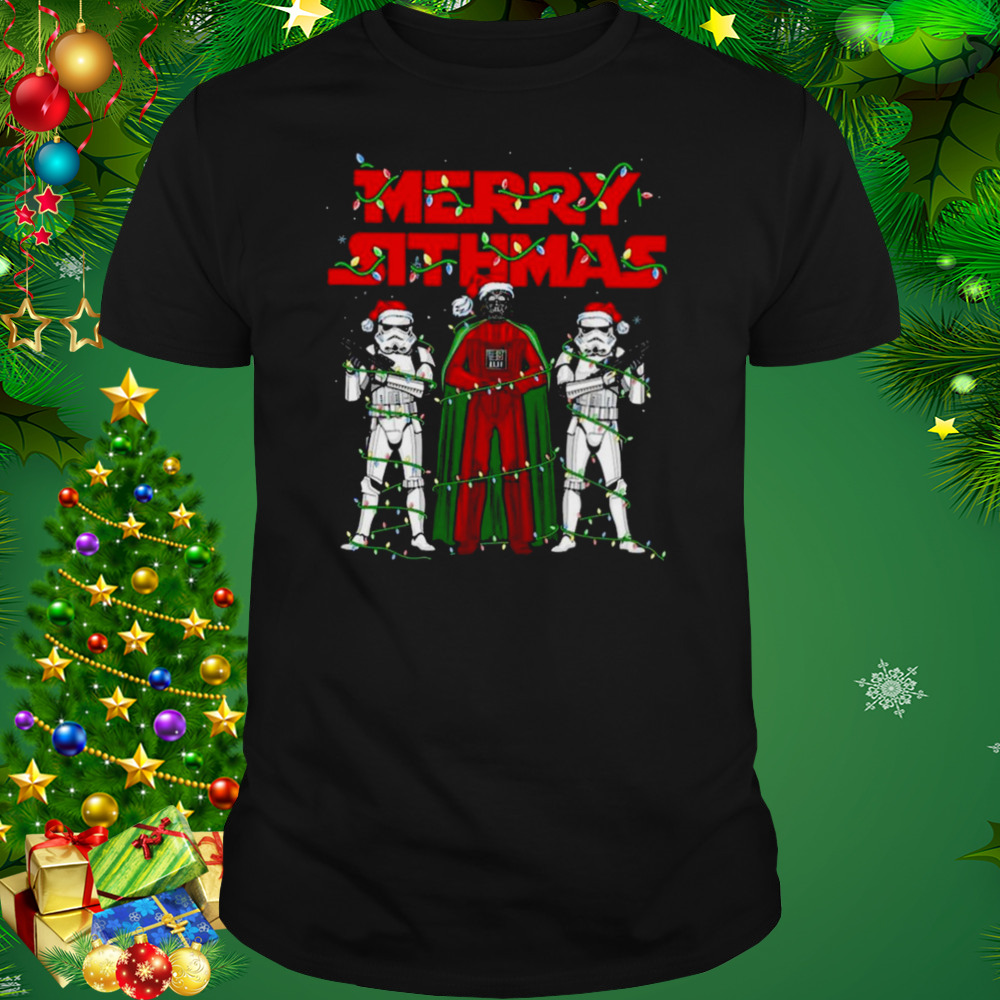 Merry Sithmas Darth Vader Christmas Lights Disneyland shirt