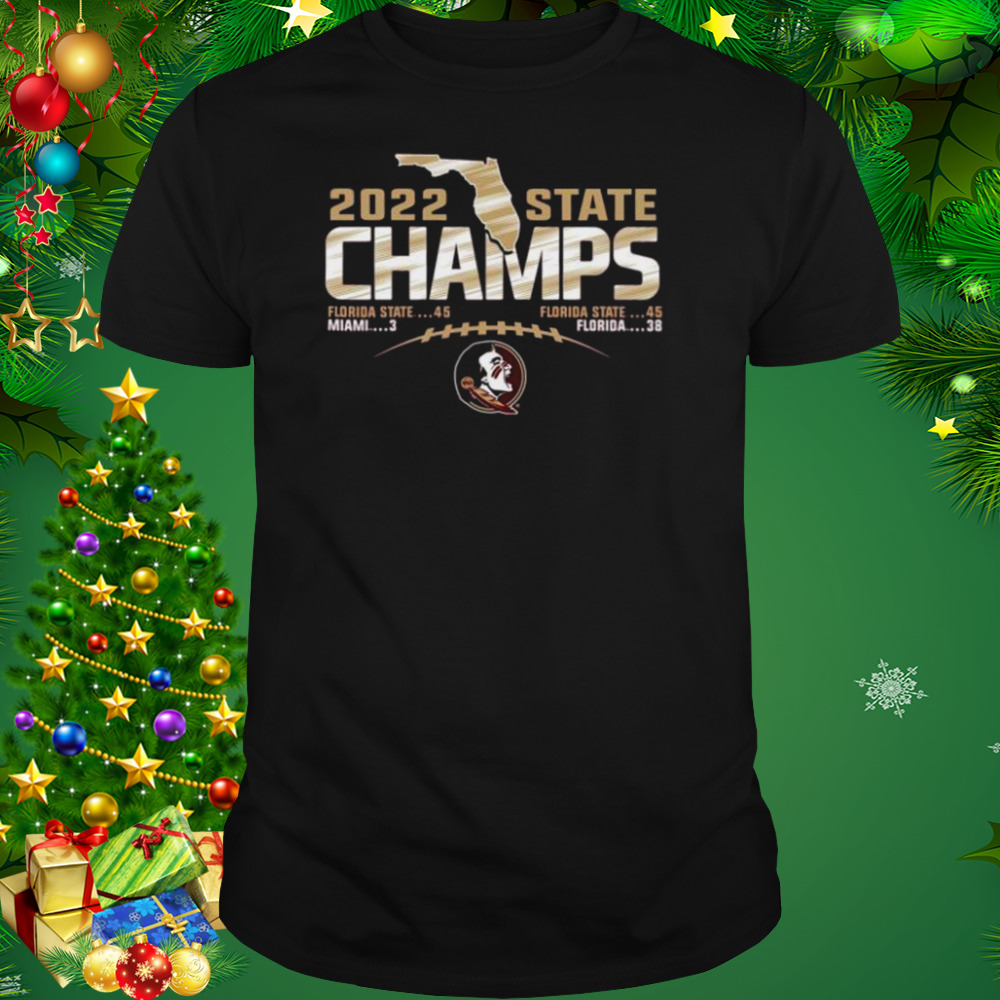 Ncaa 2022 florida state seminoles state champions football score shirt