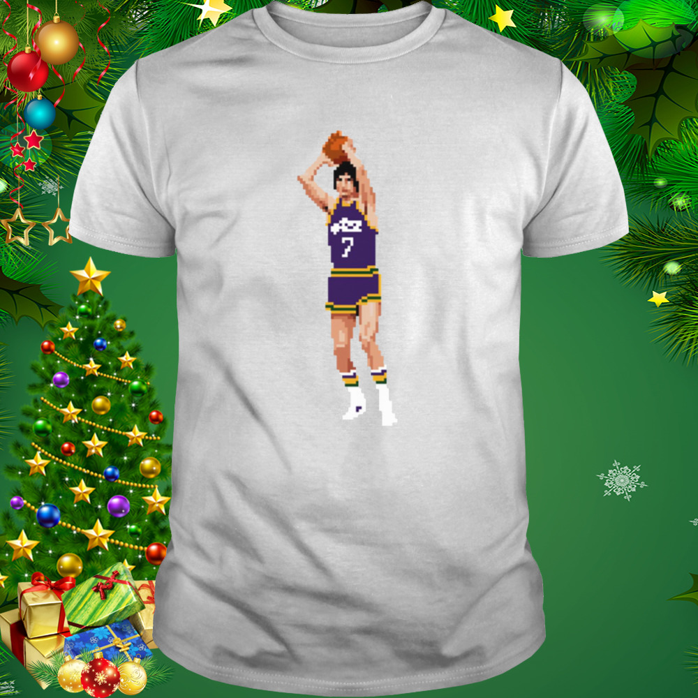 Pete Maravich Pixel Qiangy Basketball shirt
