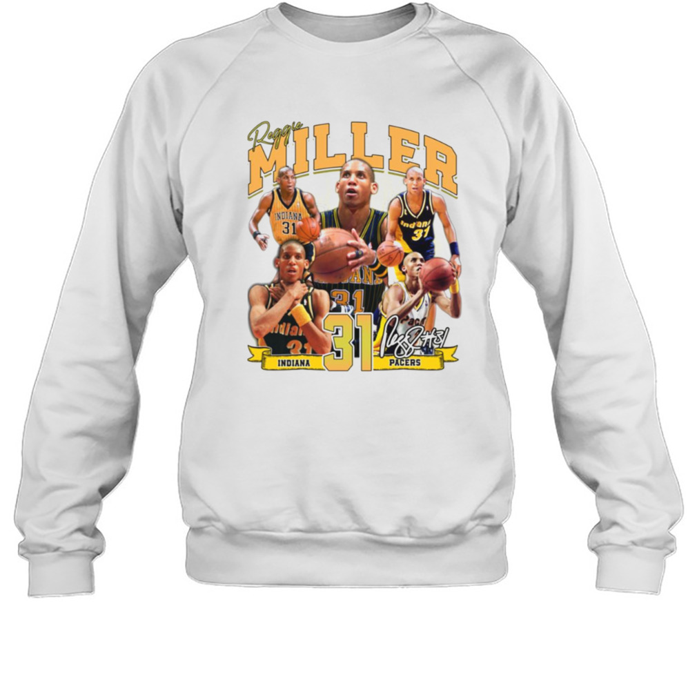 Reggie Miller Indiana Pacers NBA Slam Cover Tee Shirt - Limotees