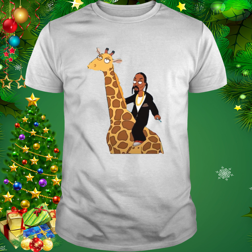 Snoop Dogg And Giraffe Cartoon shirt