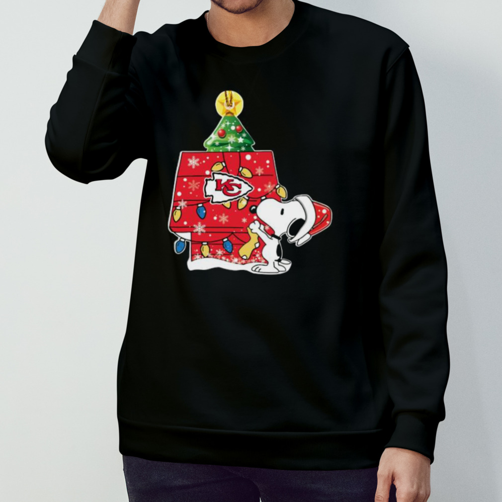 Kansas City Chiefs Snoopy Santa Hat Christmas Shirt - Teexpace