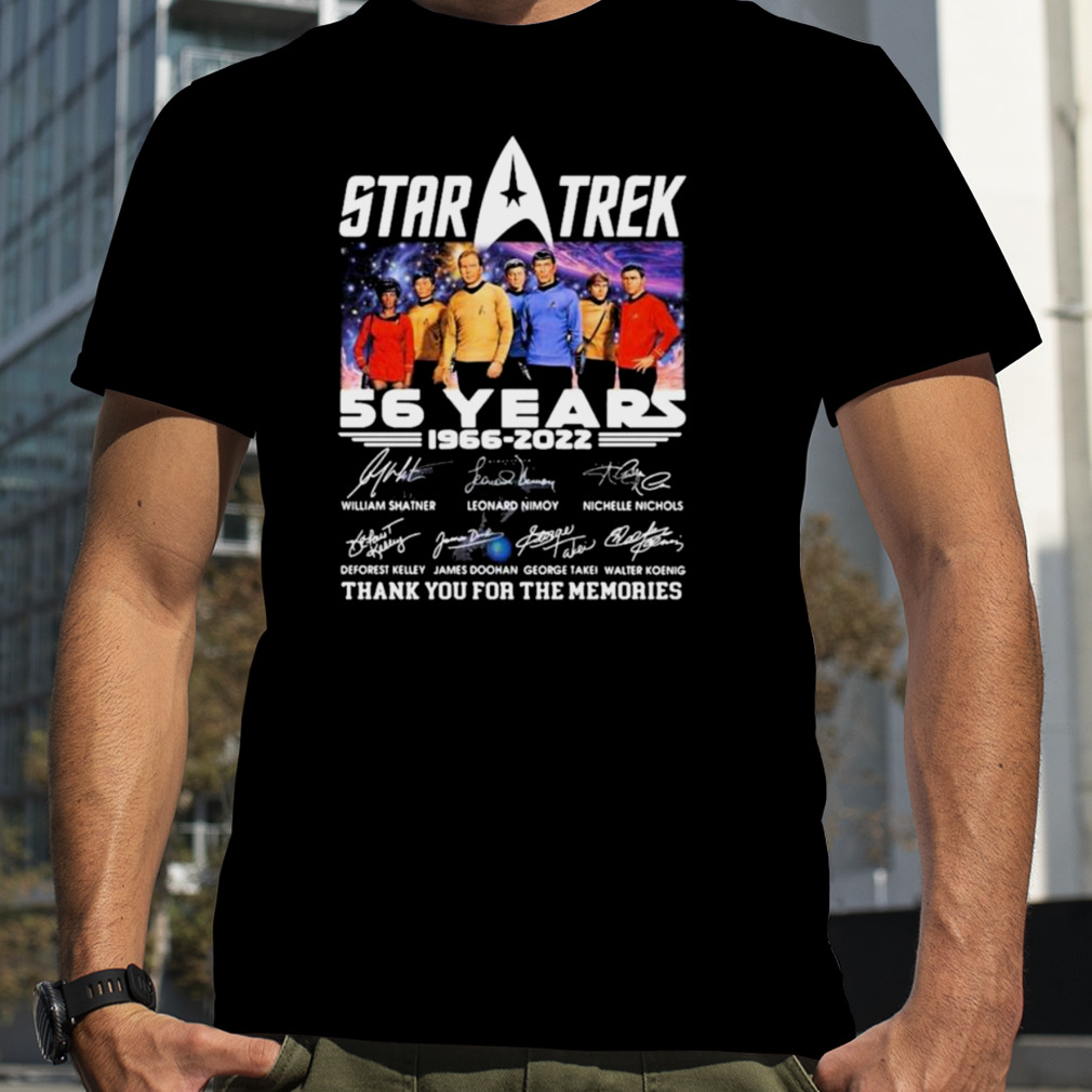 Star Trek 56 Years 1966-2022 Signature Thank You For The Memories Shirt