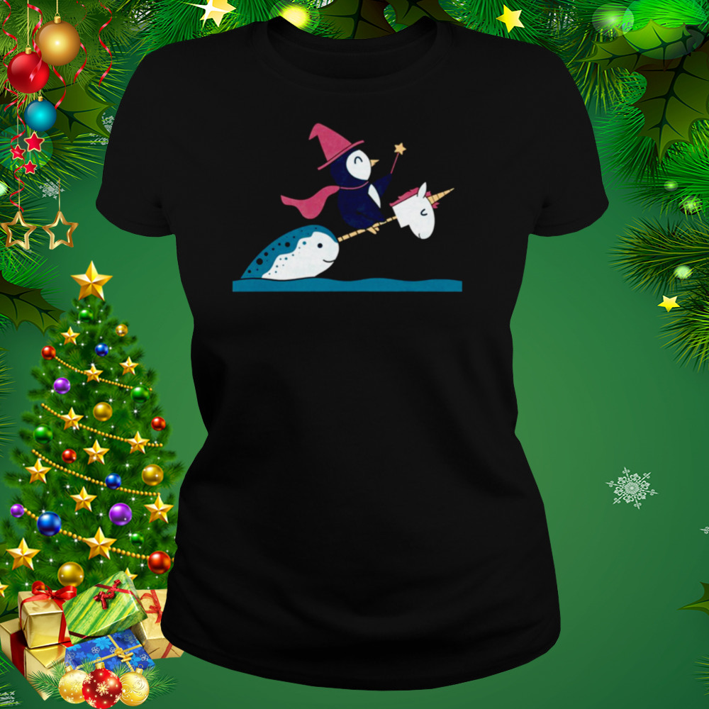 Unicorns And Penguin Playing shirt 2 Women's tshirt
