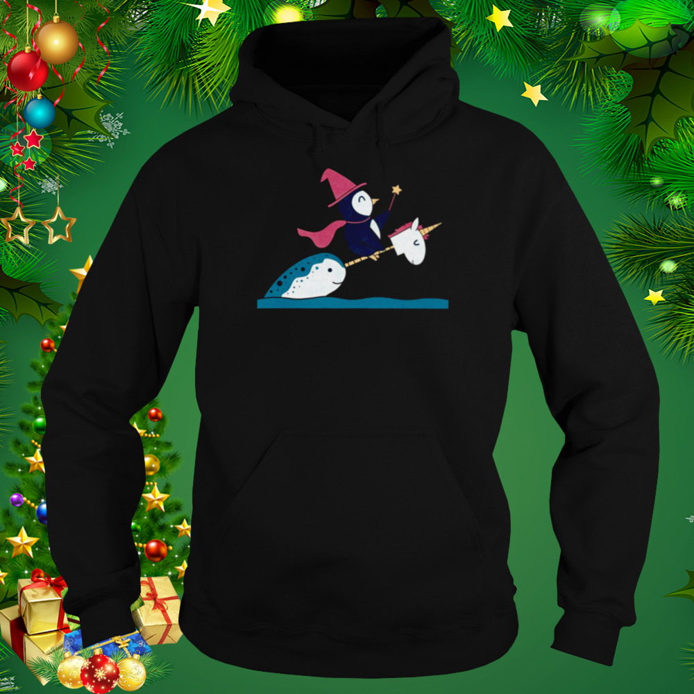 Unicorns And Penguin Playing shirt 4 Hoodie tshirt