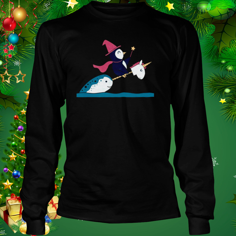 Unicorns And Penguin Playing shirt 3 Longsleeve tshirt