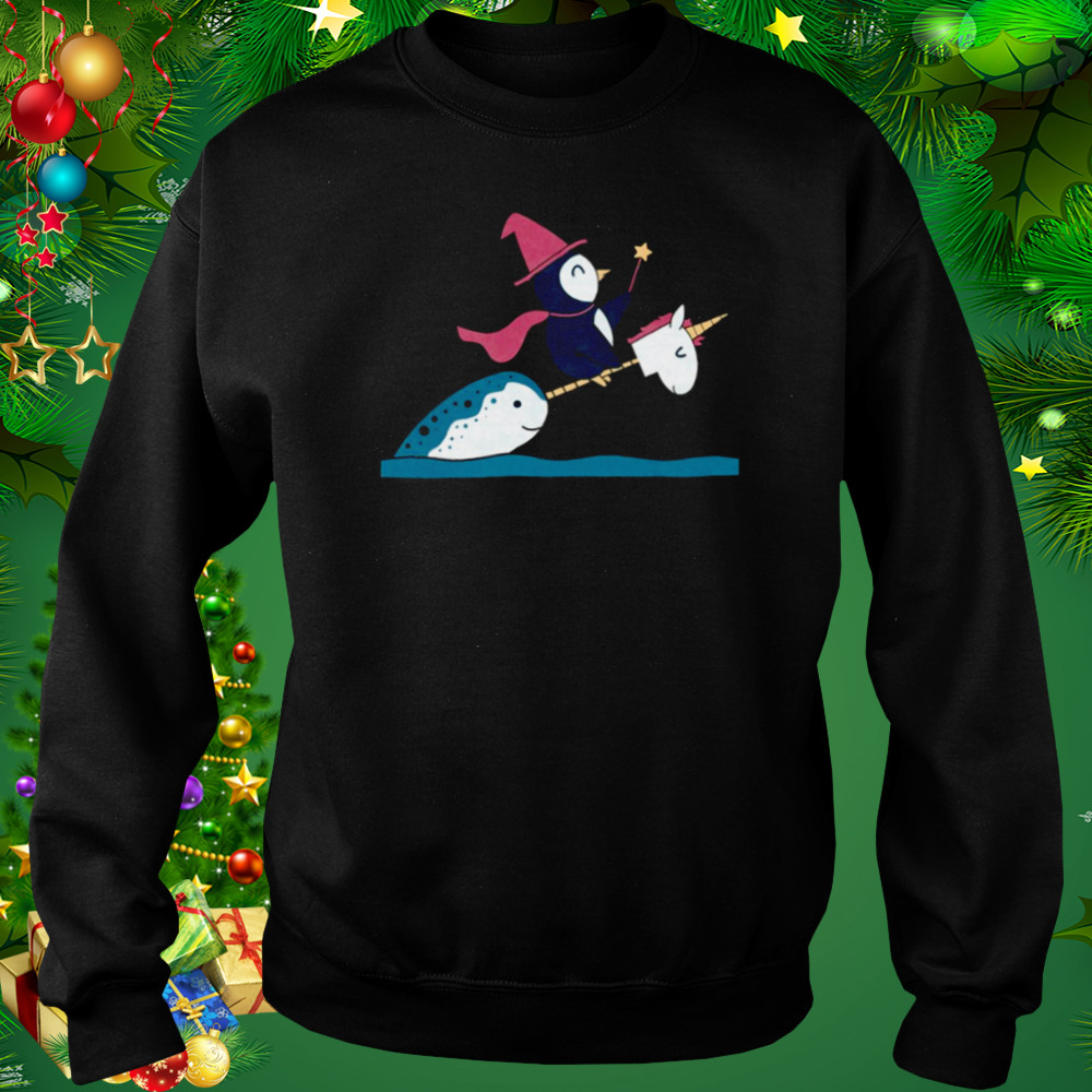 Unicorns And Penguin Playing shirt 5 Sweat tshirt