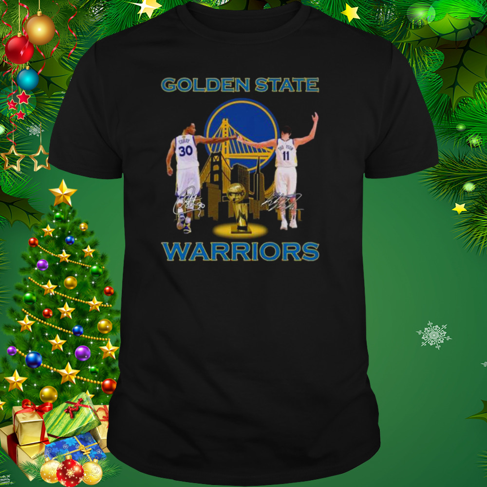 Golden State Warriors Stephen Curry and Klay Thompson signatures 2022 shirt 1 Unisex tshirt