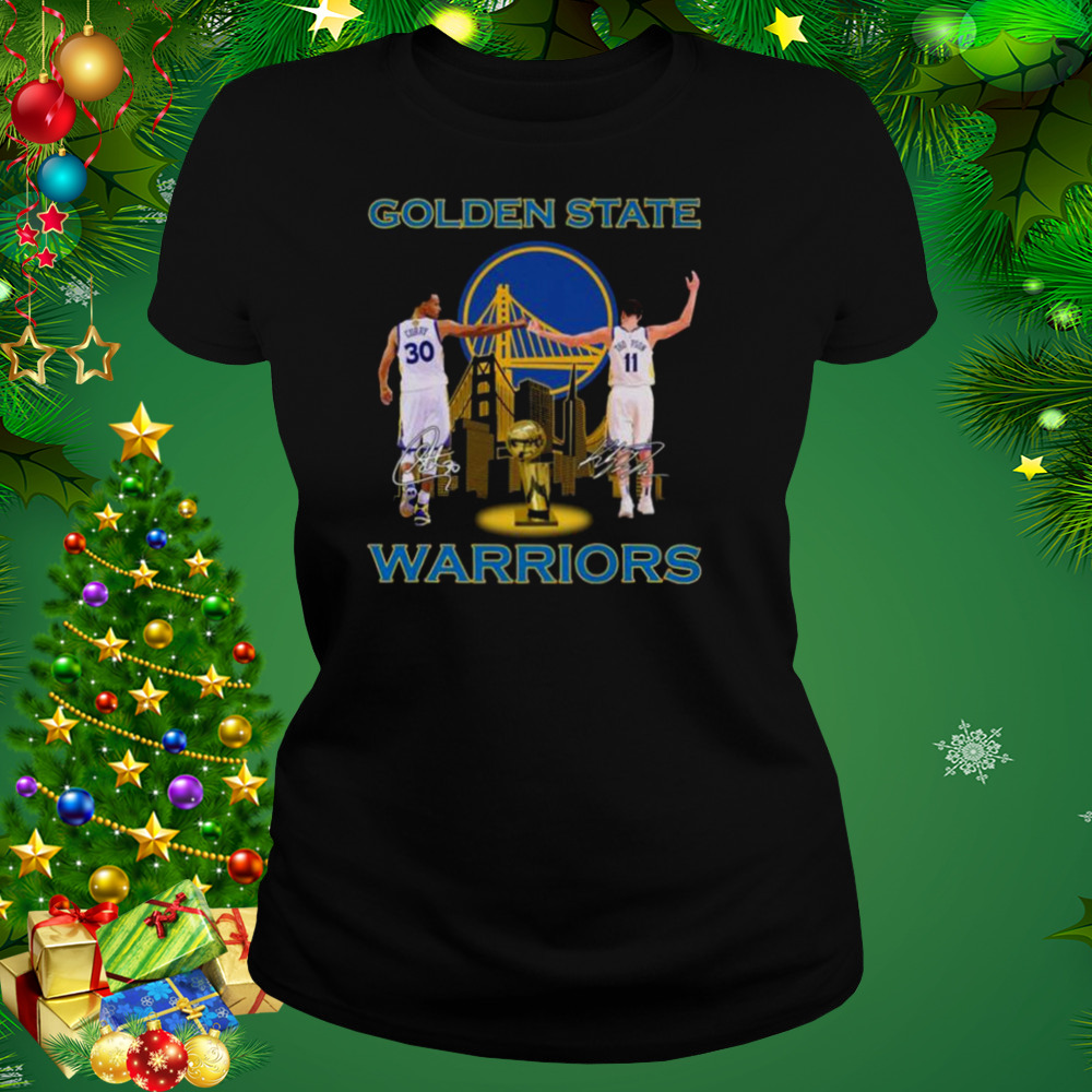 Golden State Warriors Stephen Curry and Klay Thompson signatures 2022 shirt 2 Women's tshirt