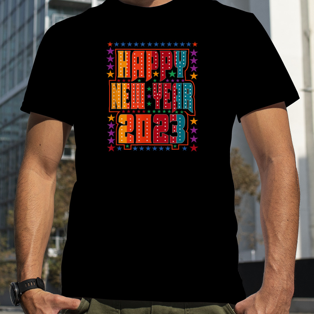 Happy New year 2023 Lighted Sign Style T-Shirt B0BNP8D8NG