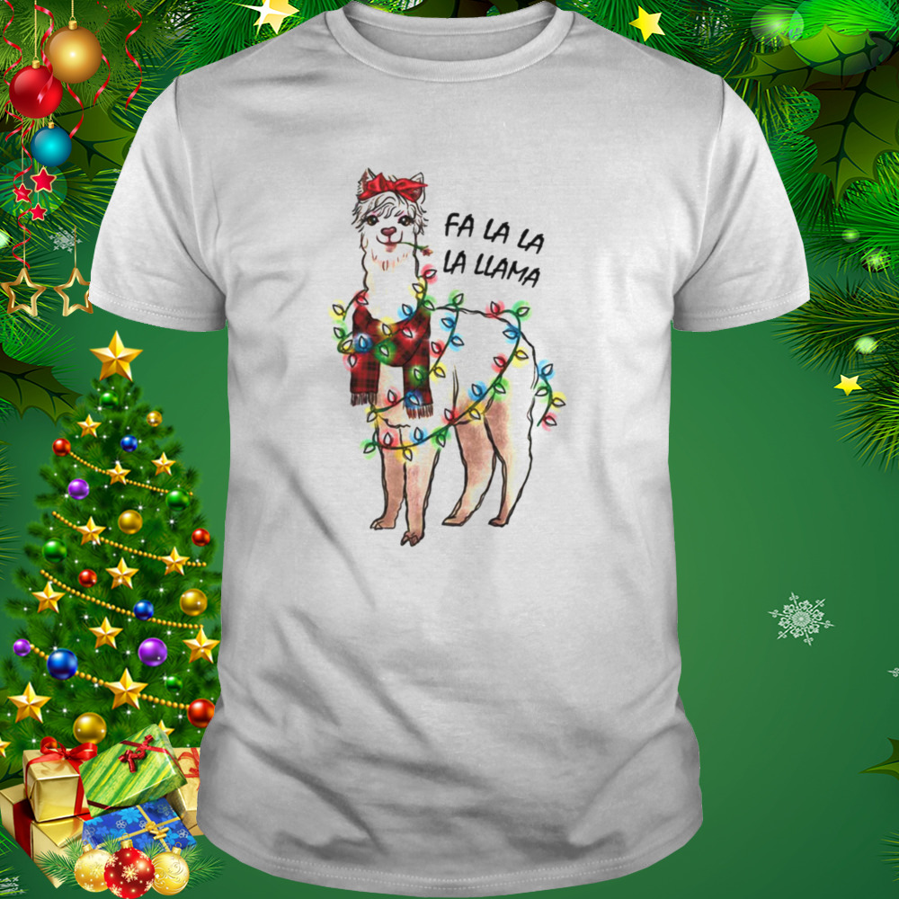 Kawaii Llama Fa La La Christmas shirt