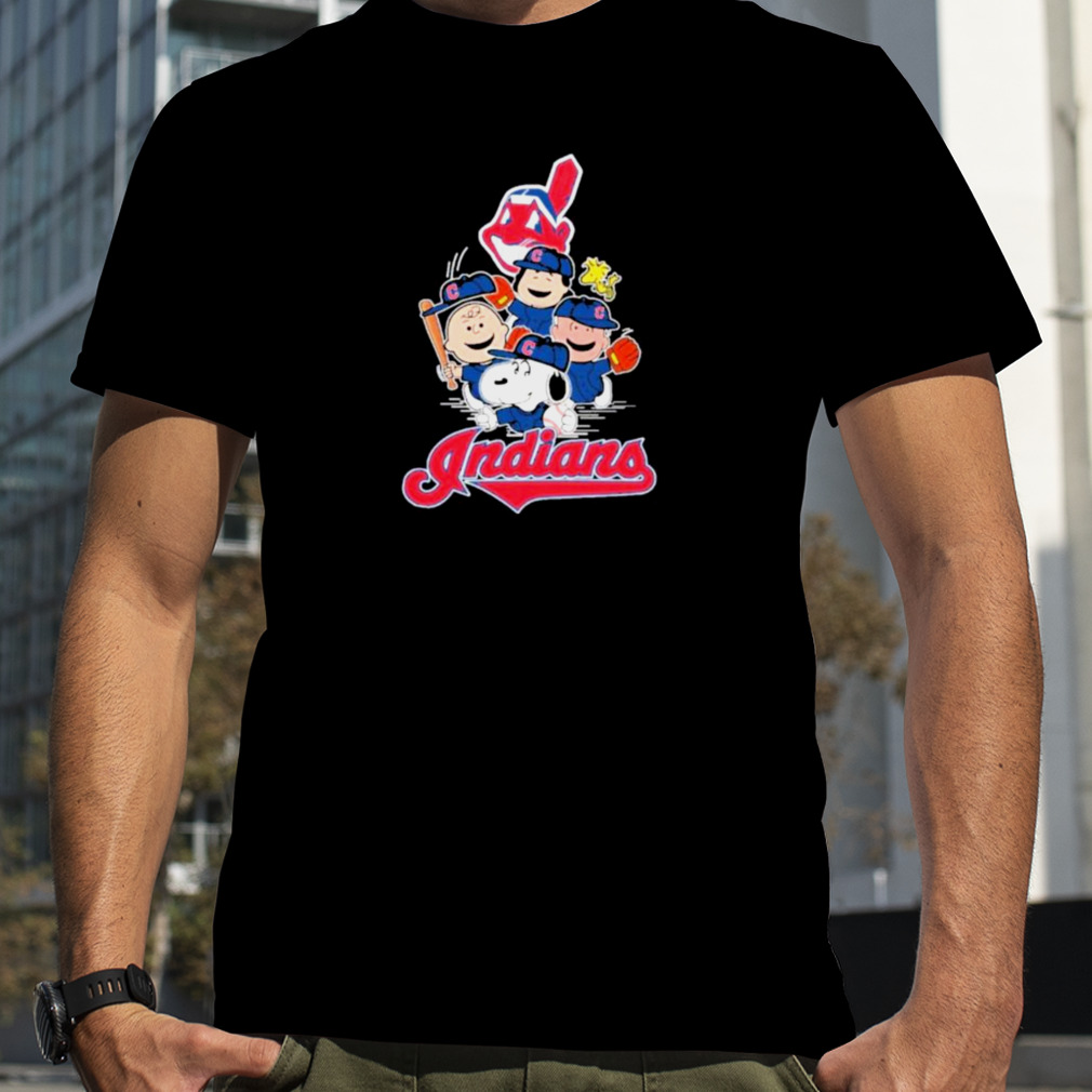 MLB The Peanuts Movie Snoopy Forever Win Or Lose Baseball Cleveland Indians  T Shirt - YesItCustom