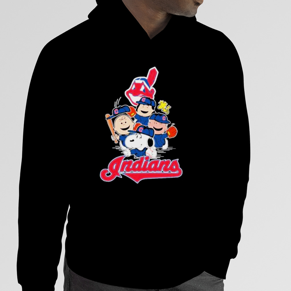 MLB Cleveland Indians Snoopy Charlie Brown Woodstock The Peanuts Movie  Baseball T Shirt_000 Sweatshirt