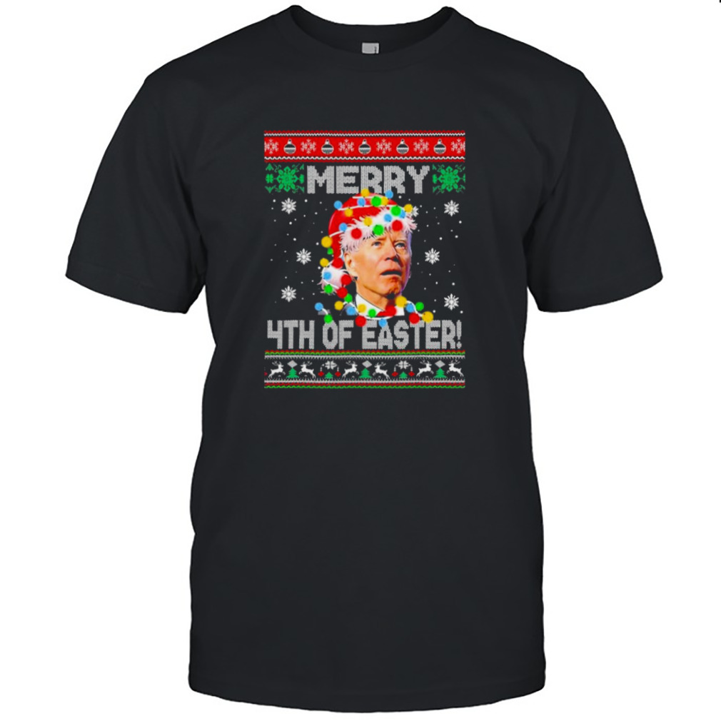 Happy 4th Of Easter Funny Joe Biden Christmas T-Shirt