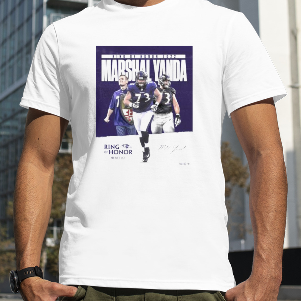 Baltimore Ravens ring of honor 2022 marshal yanda signature shirt