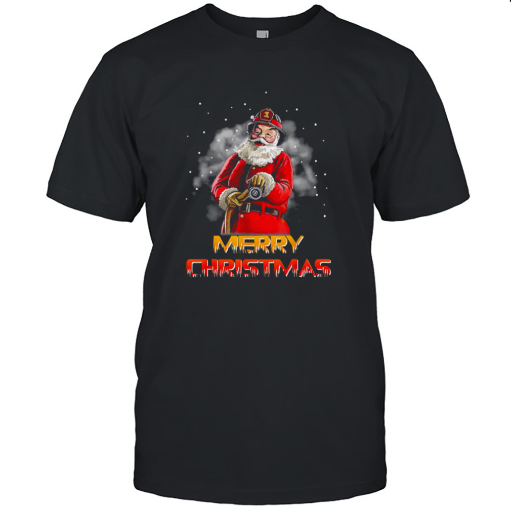 Santa Claus Fireman Firefighter Christmas shirt