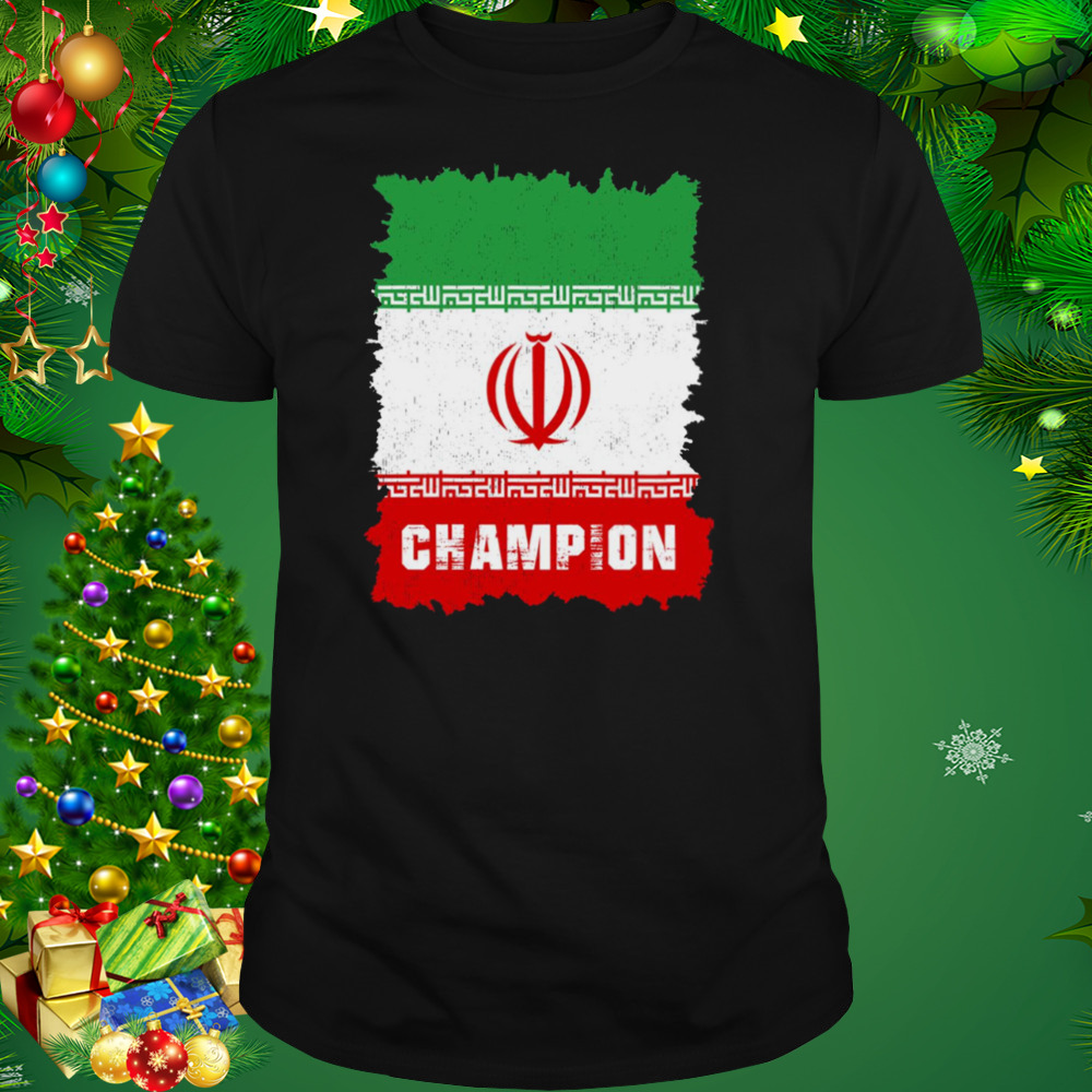 World Cup 2022 Iran Flag Football Team Champion Retro shirt