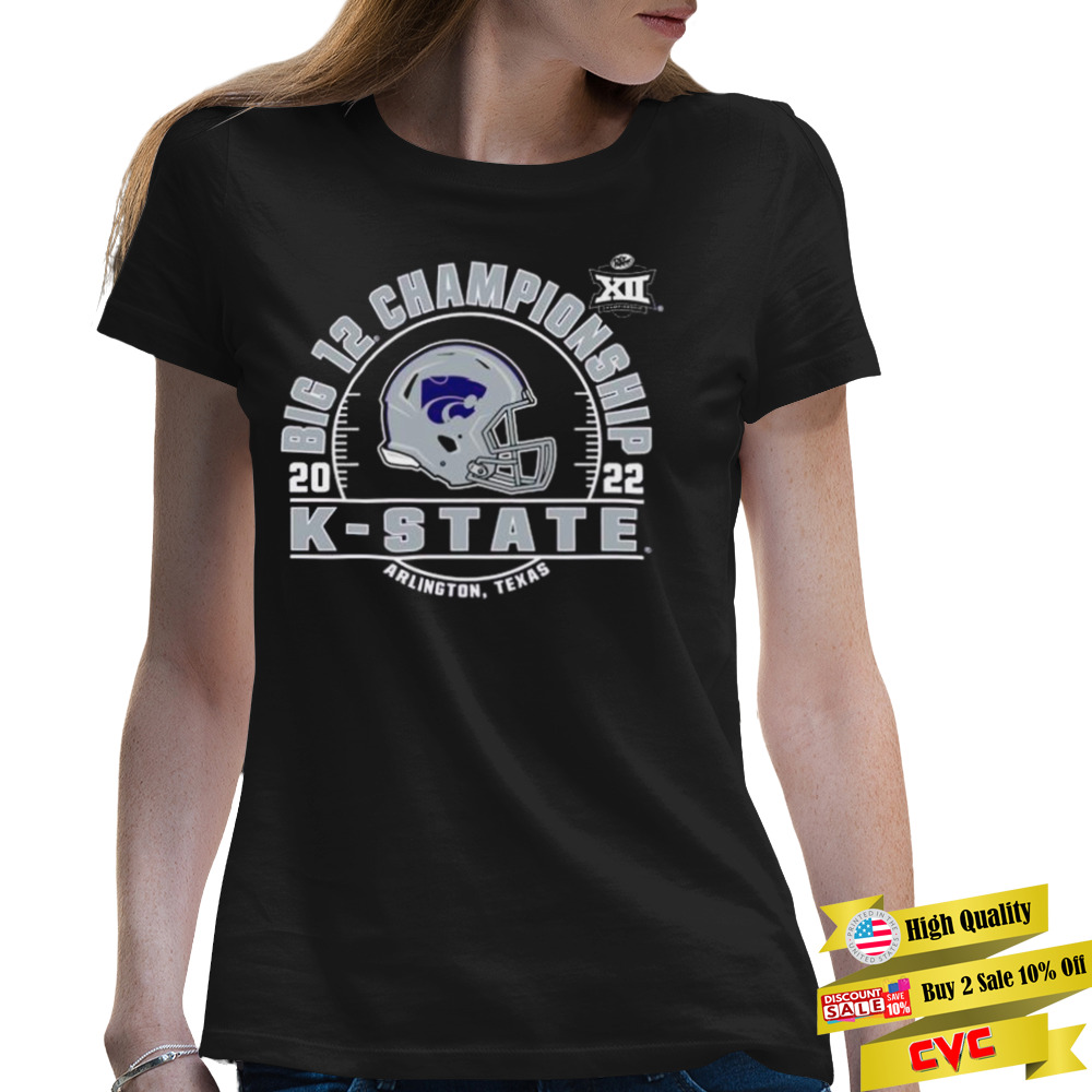 2022 Big 12 Championship Kansas State Wildcats Arlington Texas T-Shirt 2 Premium Ladies Tee