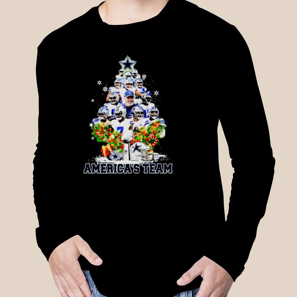 Dallas Cowboys: Players Christmas Tree T-Shirt - TeeNaviSport