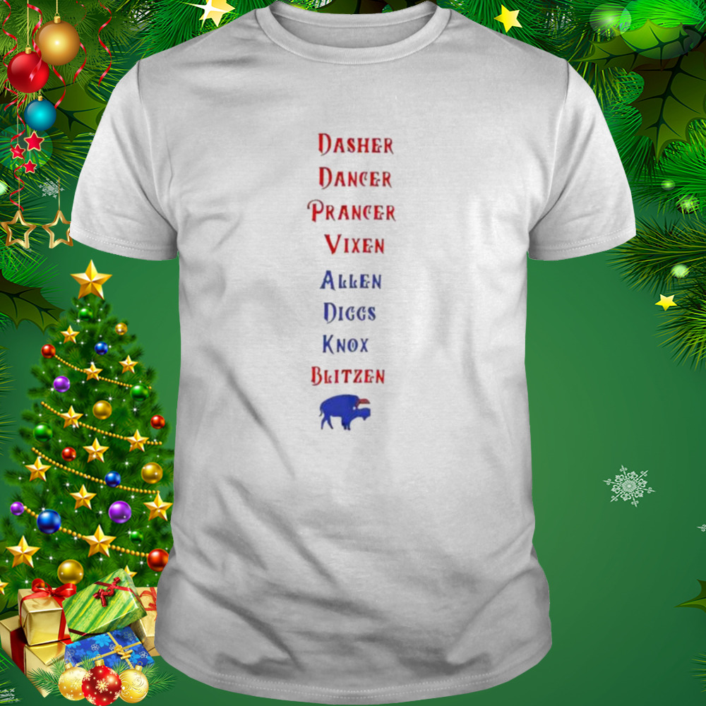 Dasher Dancer Prancer Vixen Allen Diggs Knox Blitzen Buffalo Bills