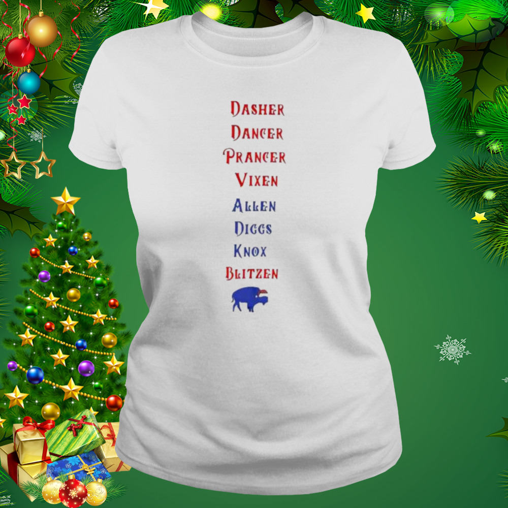 Dasher Dancer Prancer Vixen Allen Diggs Knox Blitzen Buffalo Bills