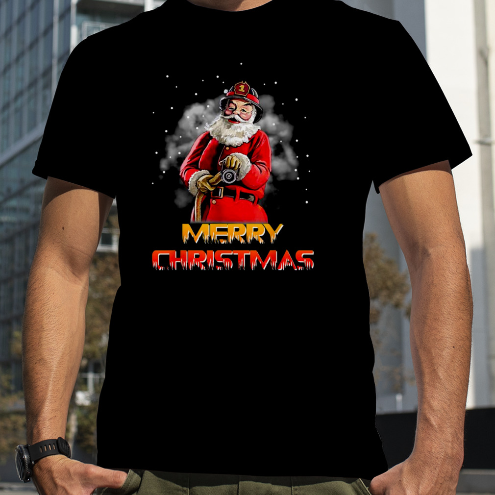 Santa Claus Fireman Firefighter Christmas shirt