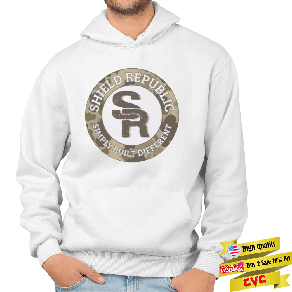 Shield republic simply built different shirt 4 Unisex Hoodie