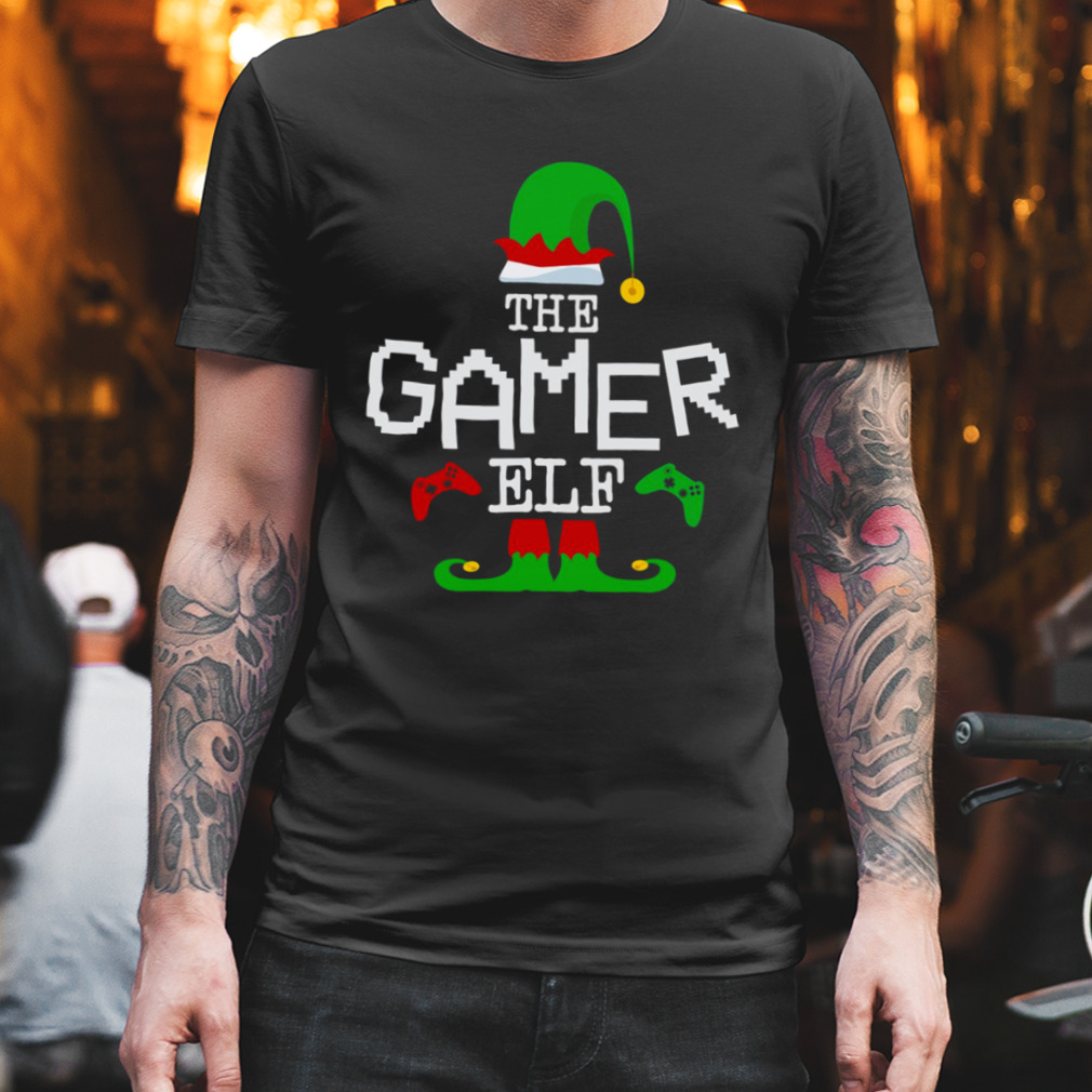 The Gamer Elf Family Matching Christmas Group Funny Gift Pajama shirt