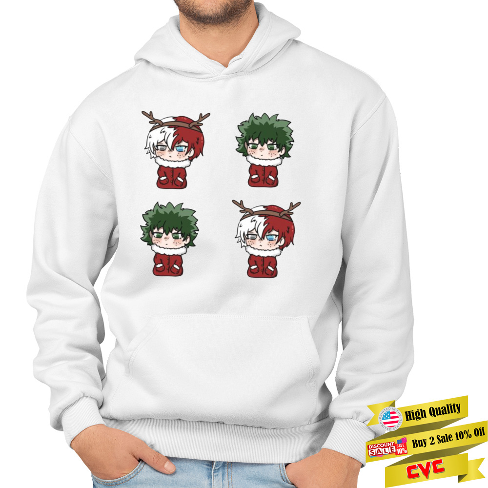 Todoroki Midoriya Boku No Hero My Hero Academia Christmas shirt 4 Unisex Hoodie