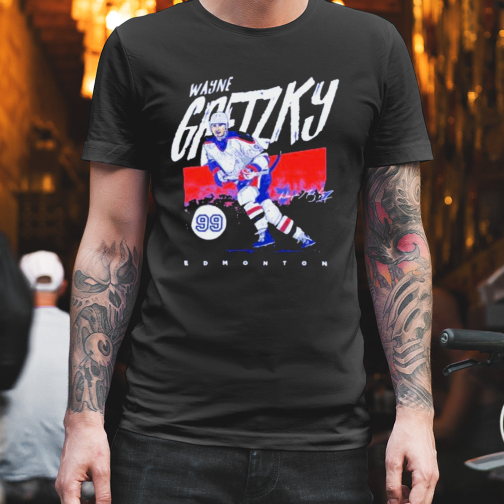 Wayne Gretzky Edmonton Oilers Former Player Grunge Shirt