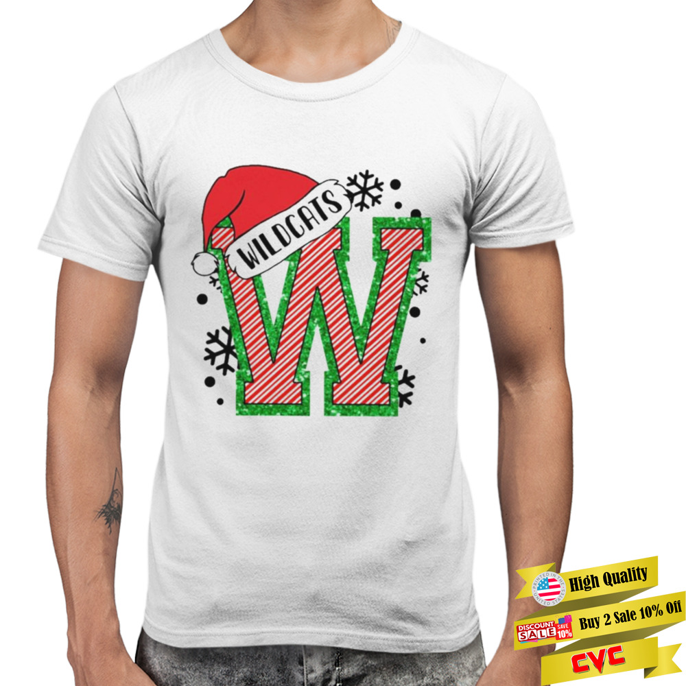 Wildcats hat christmas W logo t-shirt 3 Premium Men T-shirt