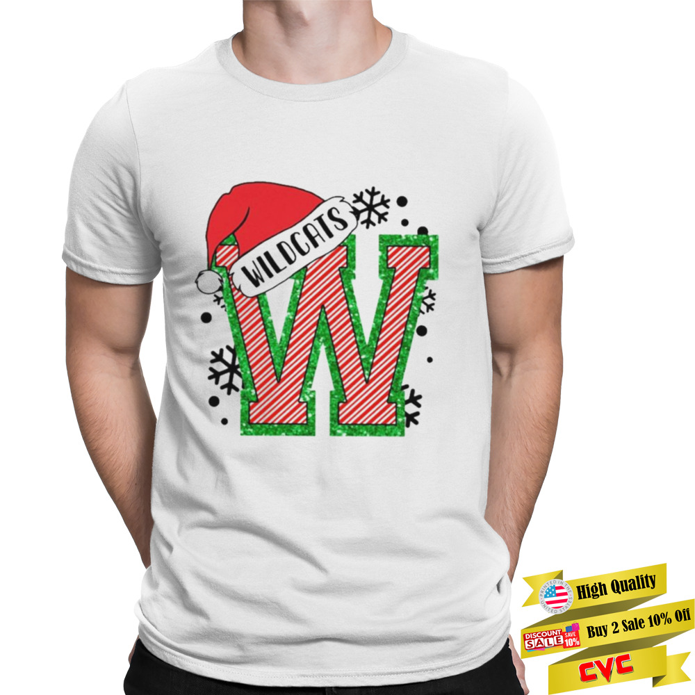 Wildcats hat christmas W logo t-shirt