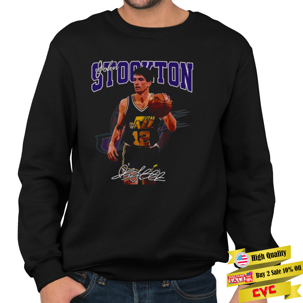 Basketball Signature John Stockton Legend signatures shirt 5 Unisex Crewneck Sweatshirt
