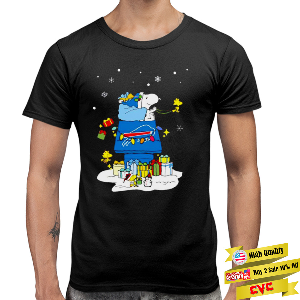 Buffalo Bills Santa Snoopy Wish You A Merry Christmas Shirt 3 Premium Men Tee