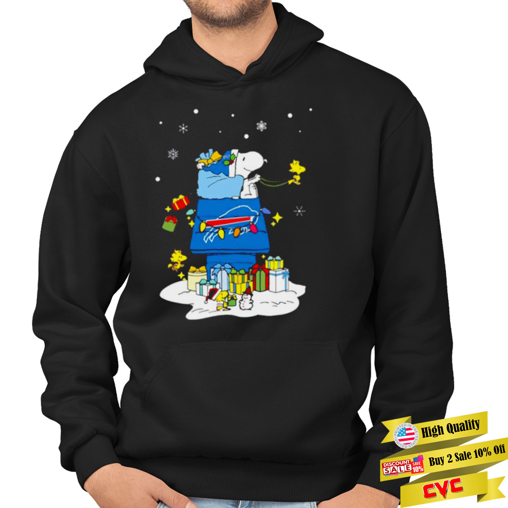 Buffalo Bills Santa Snoopy Wish You A Merry Christmas Shirt 4 Hoodie
