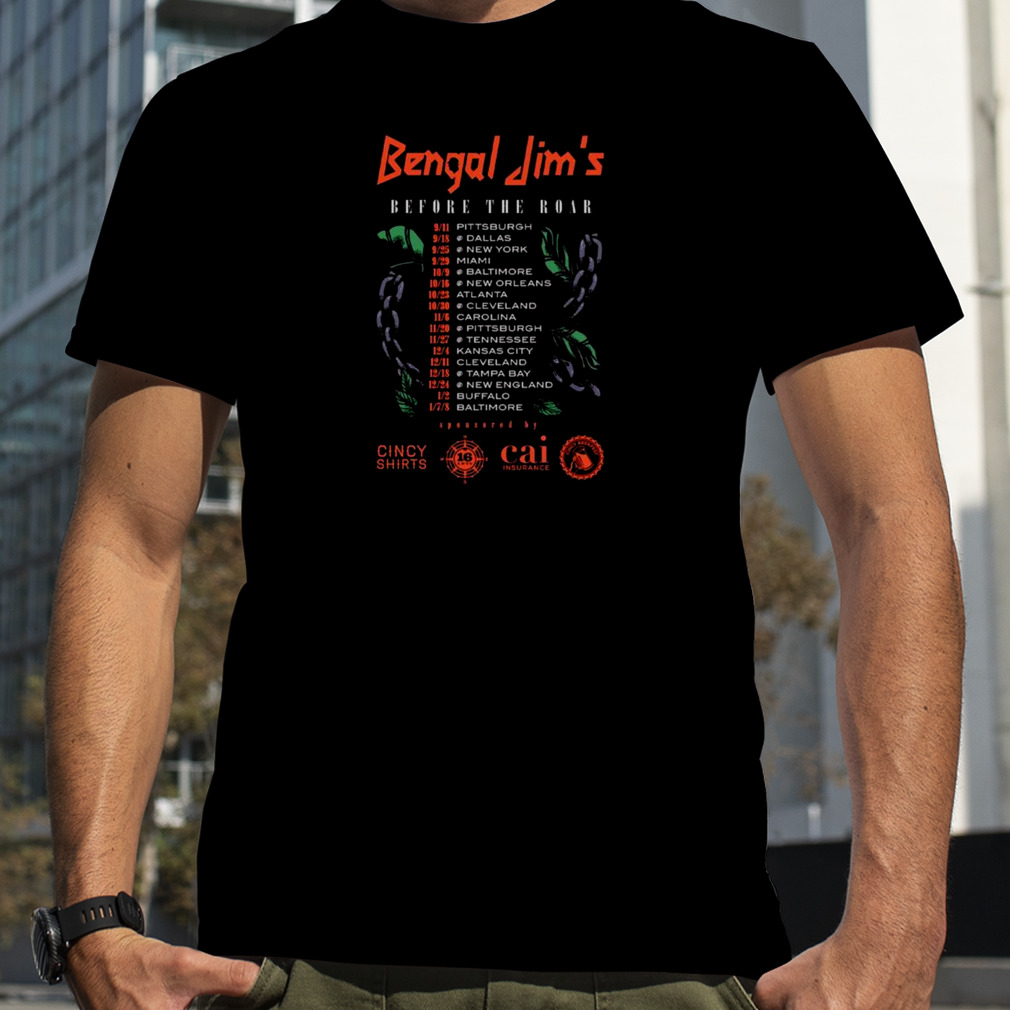 Cincinnati Bengal Jim’s Before The Roar Tour 2022 Shirt