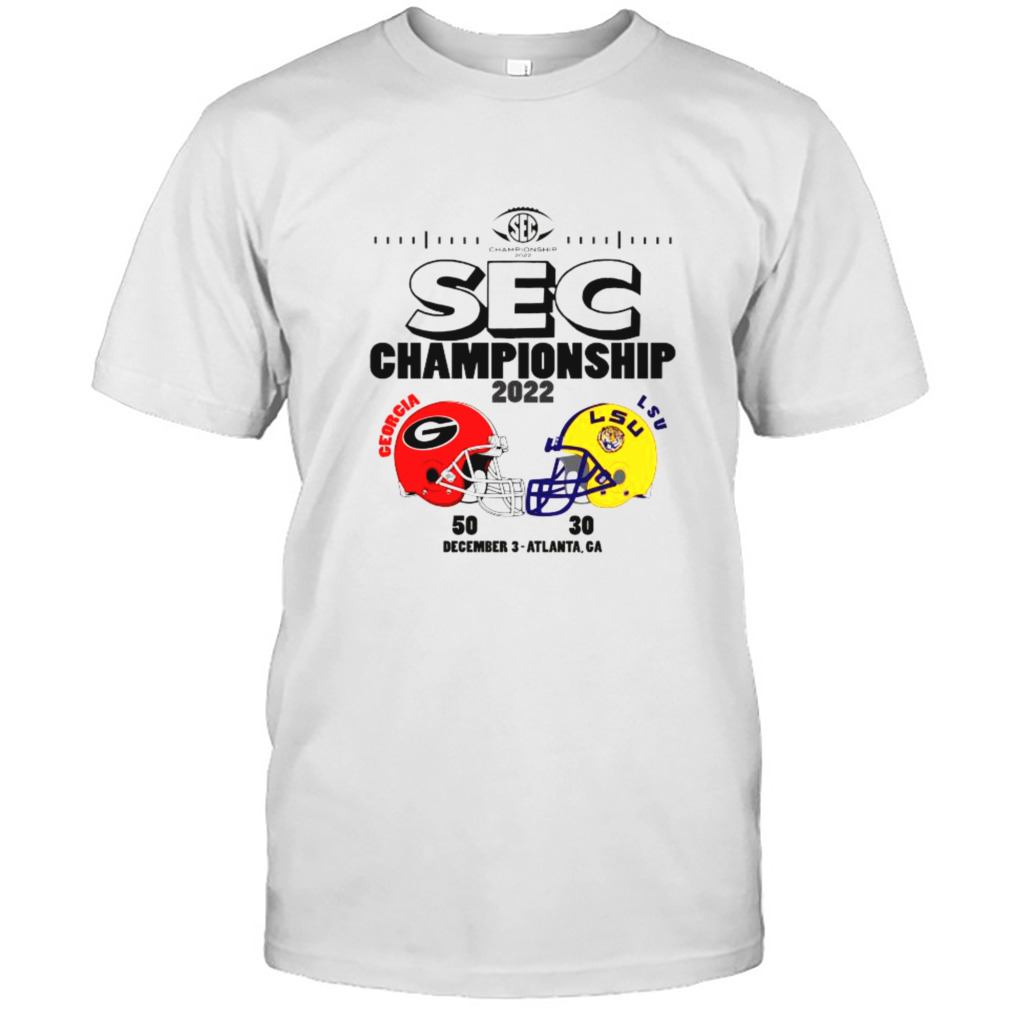 Georgia Bulldogs 2022 Sec championship 50 30 LSU Tiger score shirt