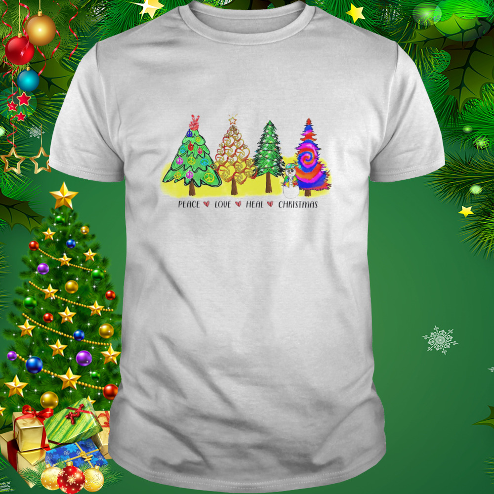 Peace Love Heal Christmas Tree Shirt