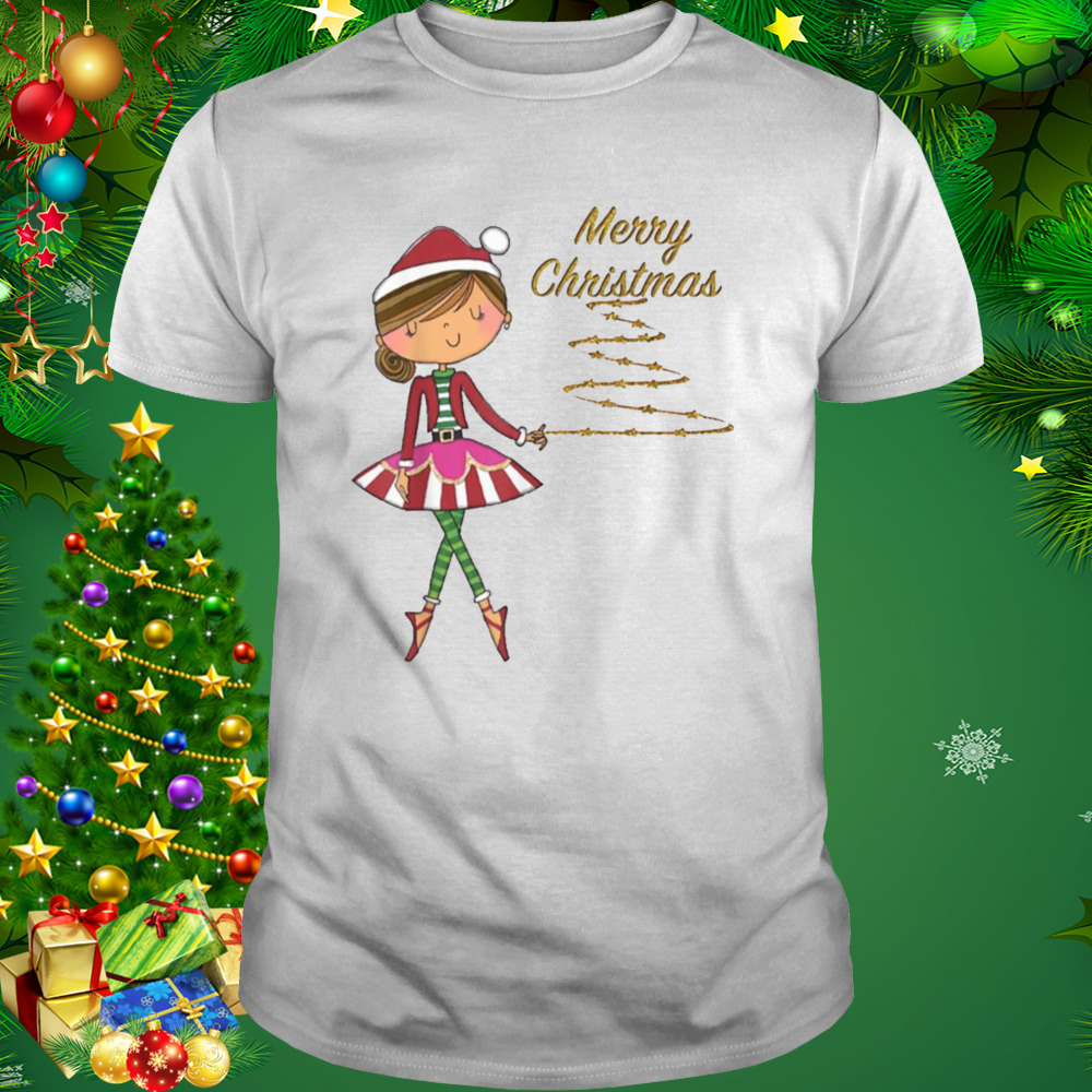 Cute Dance Christmas Ballerina Girls Ballet Dancer Appare shirt