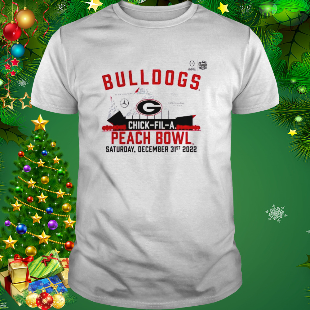 Georgia bulldogs college football playoff 2022 peach bowl game day stadium shirt