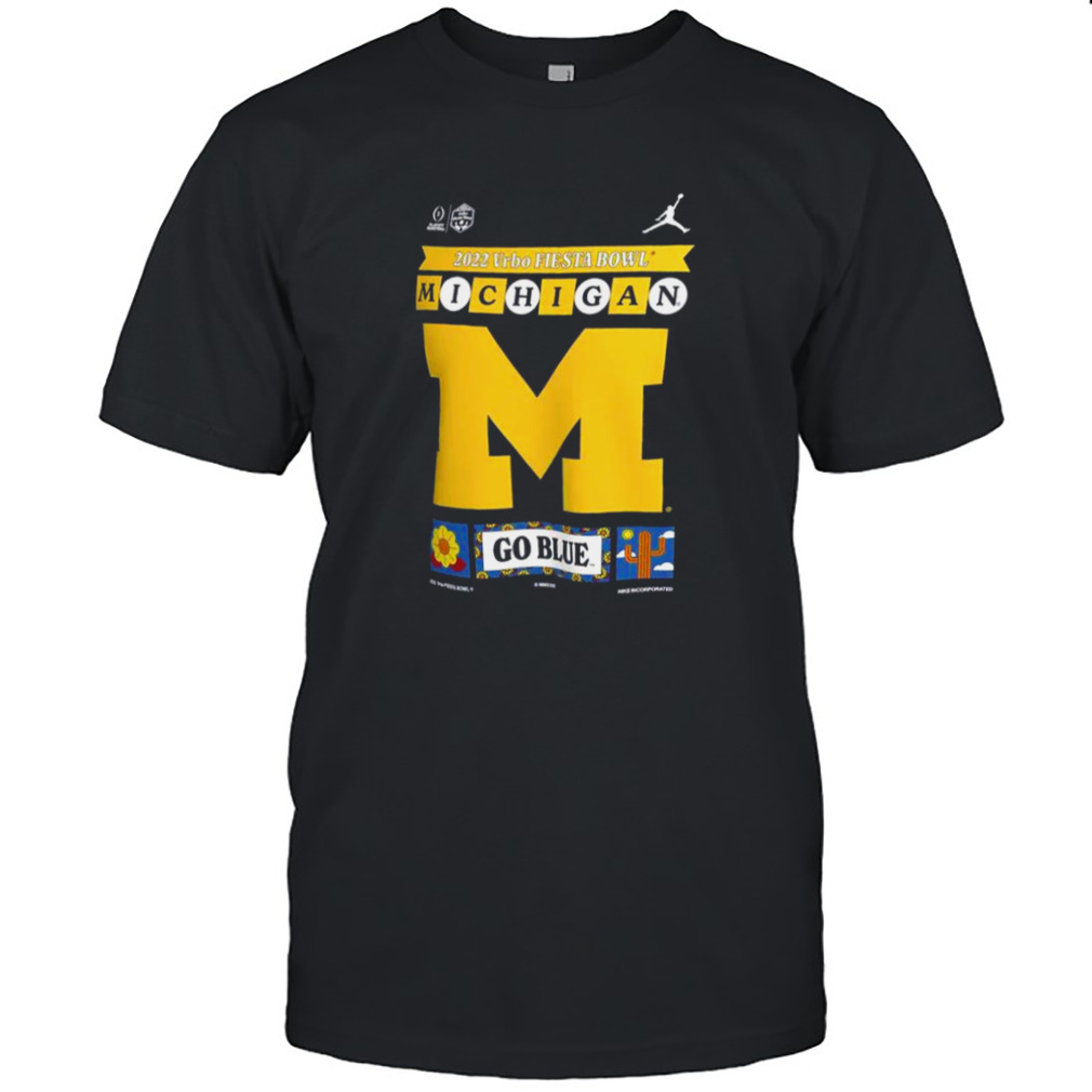 Michigan Wolverines College Football Playoff 2022 Fiesta Bowl Illustrated T-Shirt