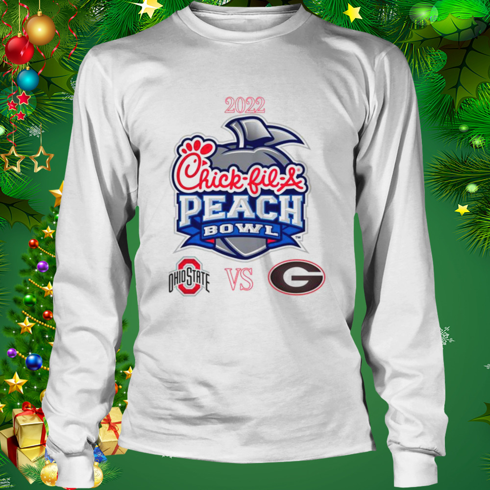 Ohio State University vs Georgia Bulldogs 2022 Peach Bowl apparel match-up shirt 3 Longsleeve shirt