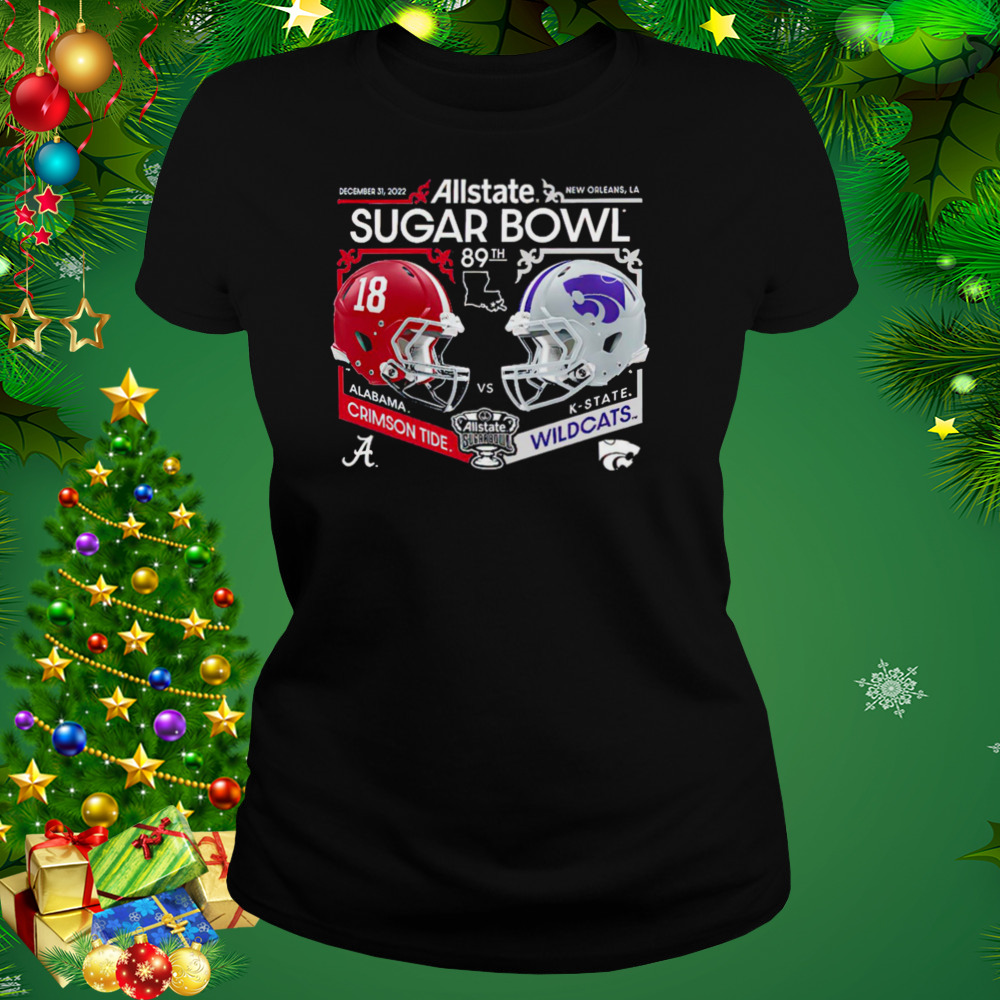 Crimson Tide vs Wildcats 89th allstate sugar bowl shirt 2 Women's tshirt