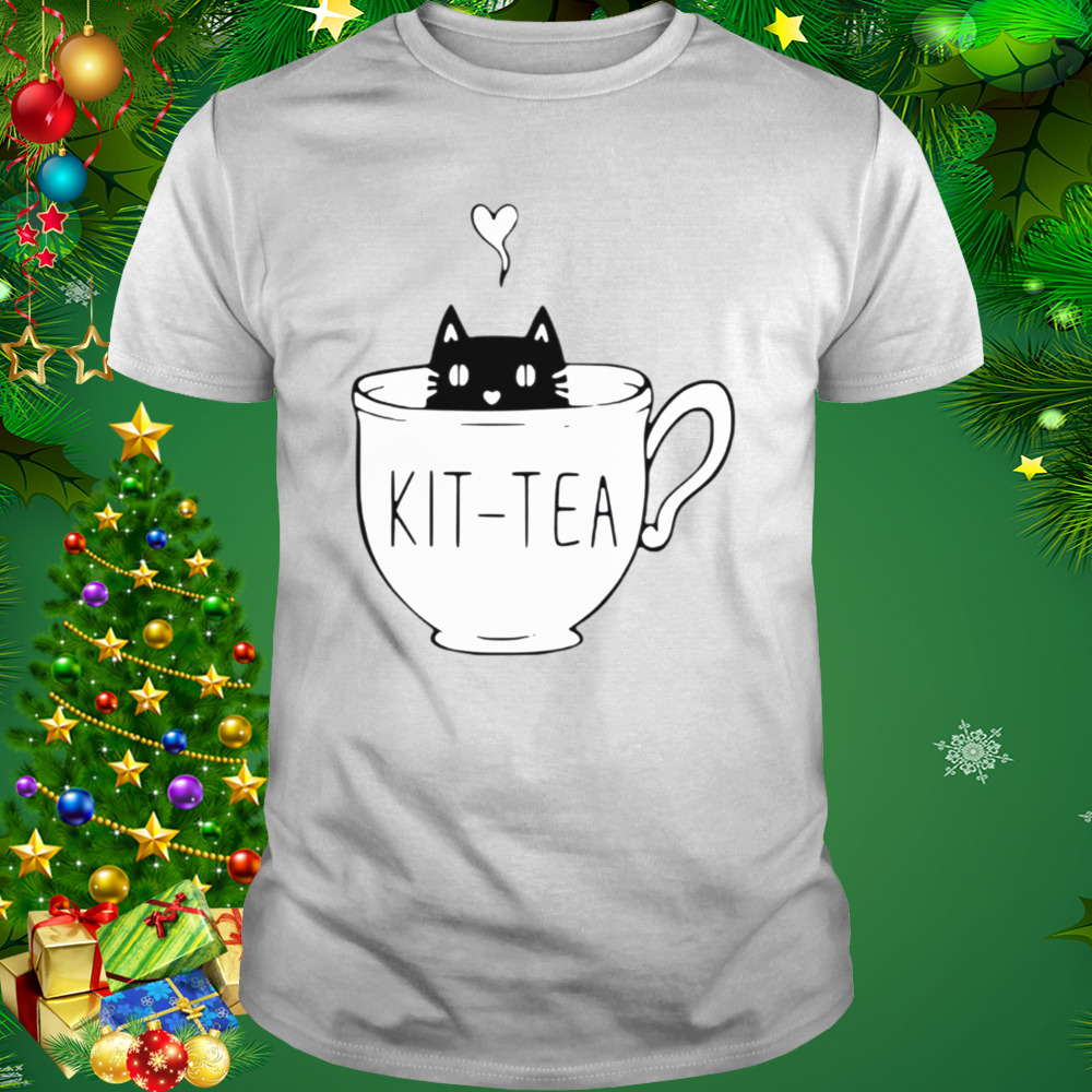 Kit Tea Funny Cat Cute Black Cat shirt