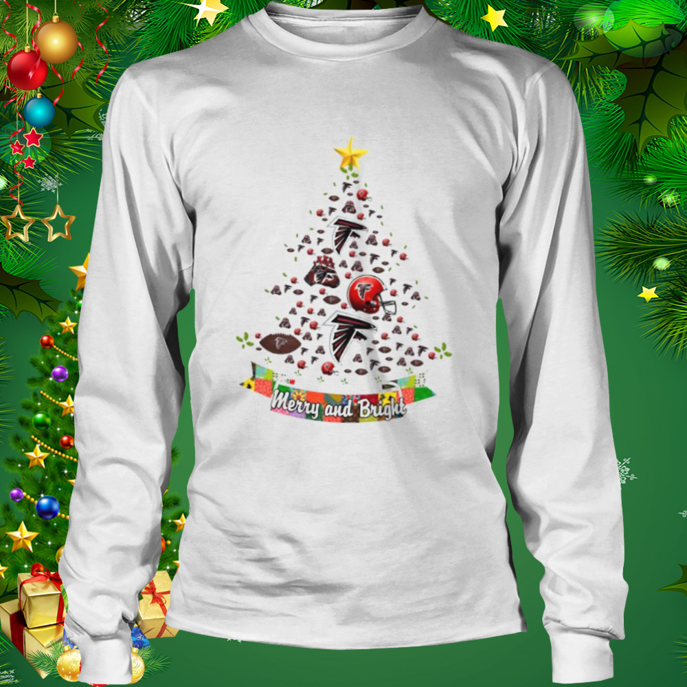 Merry And Bright Atlanta Falcons NFL Christmas Tree 2022 Shirt 3 Longsleeve shirt