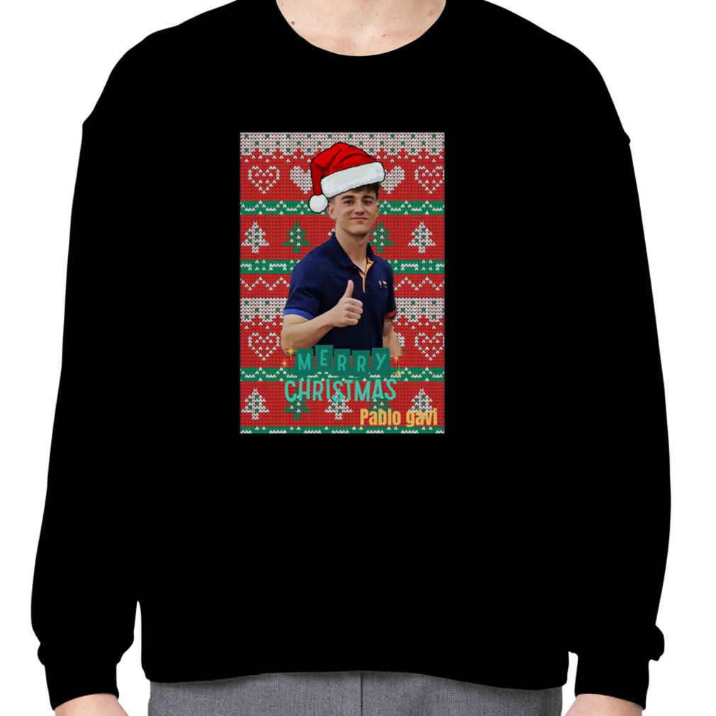 Merry Christmas from Pablo Gavi Spain Football ugly sweater t