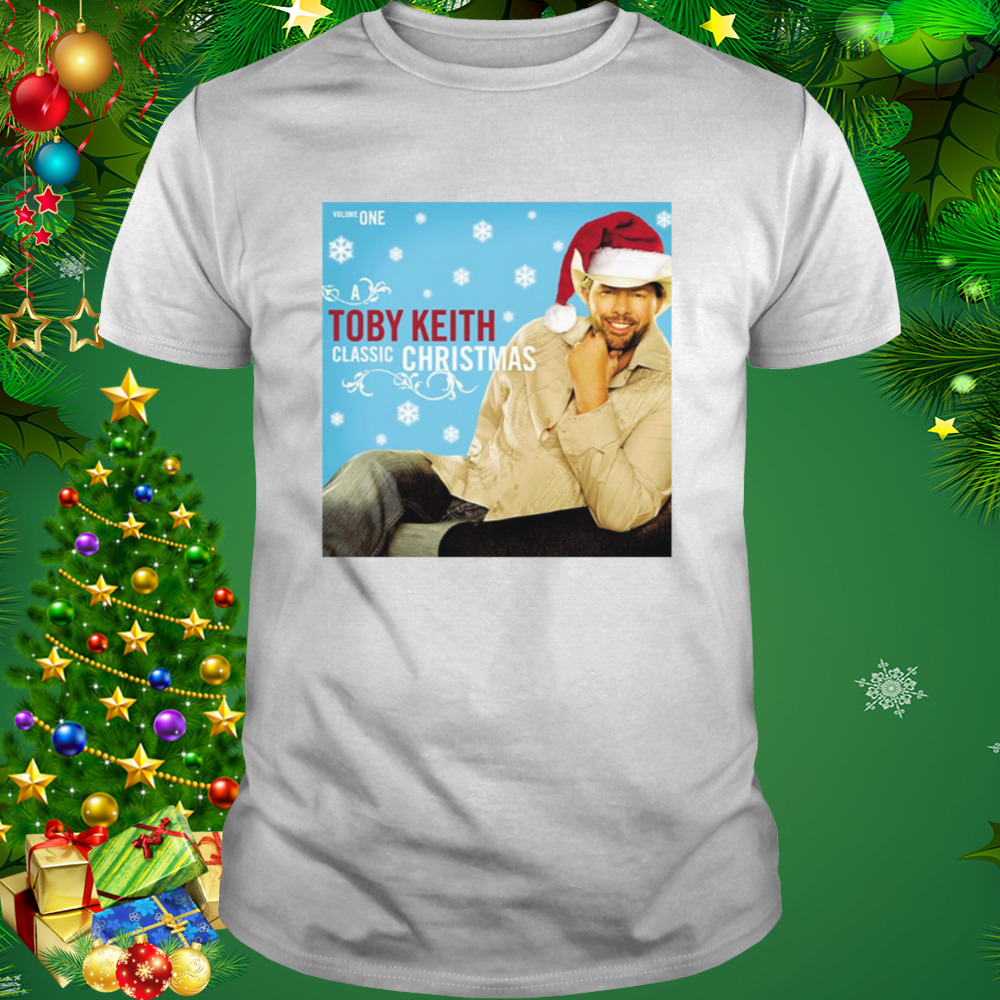 Mery Xmas With Toby Keith Wearing Santa Hat shirt