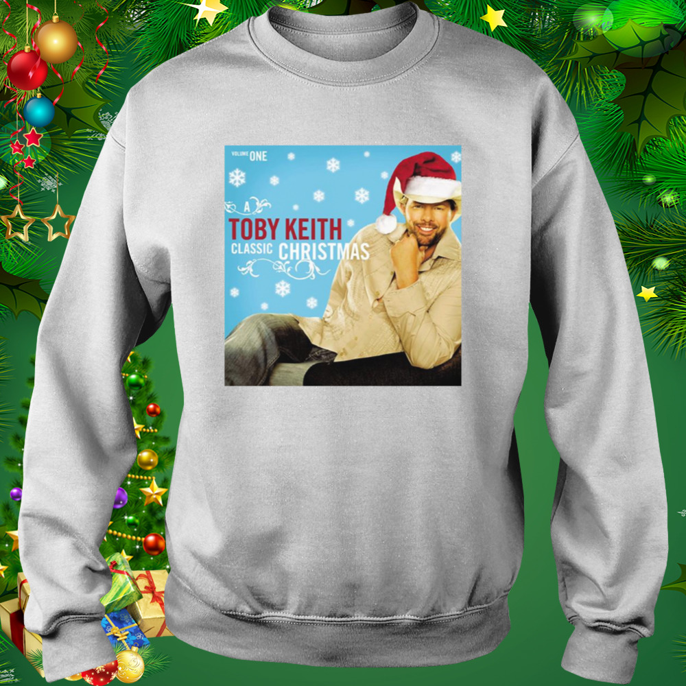 Mery Xmas With Toby Keith Wearing Santa Hat shirt 5 Sweat shirt